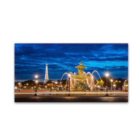 Mathieu Rivrin 'Place De La Concorde' Canvas Art,10x19